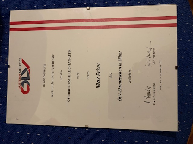 Maximilian Erker StLV Urkunde