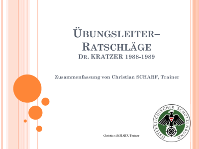 Buchbeschreibung Übungsleiter Dr. KRATZER
